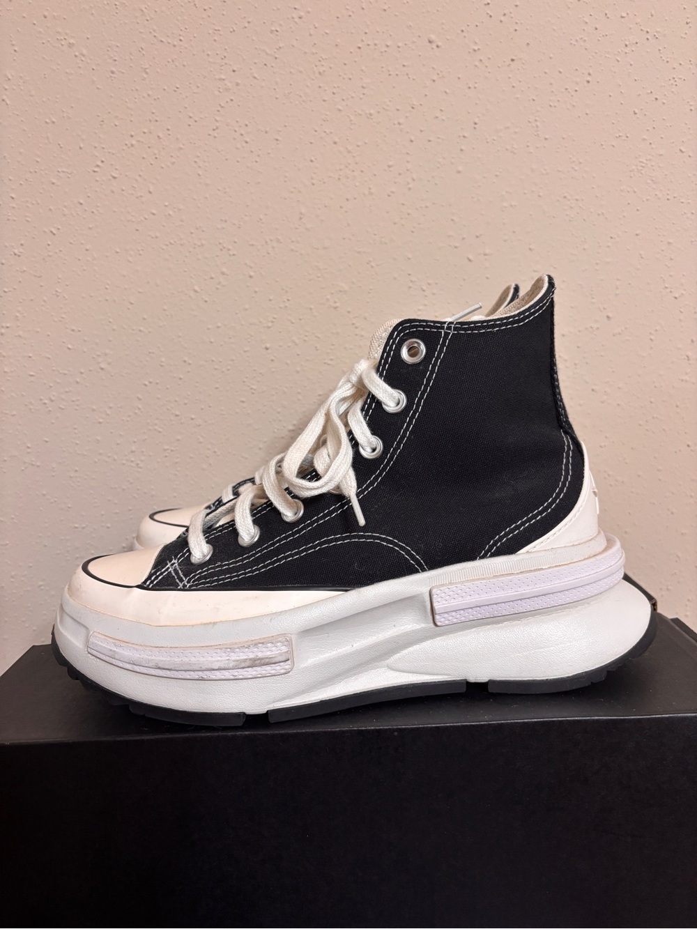 Converse Black and White High-Top Sneakers - Picture 2 of 5